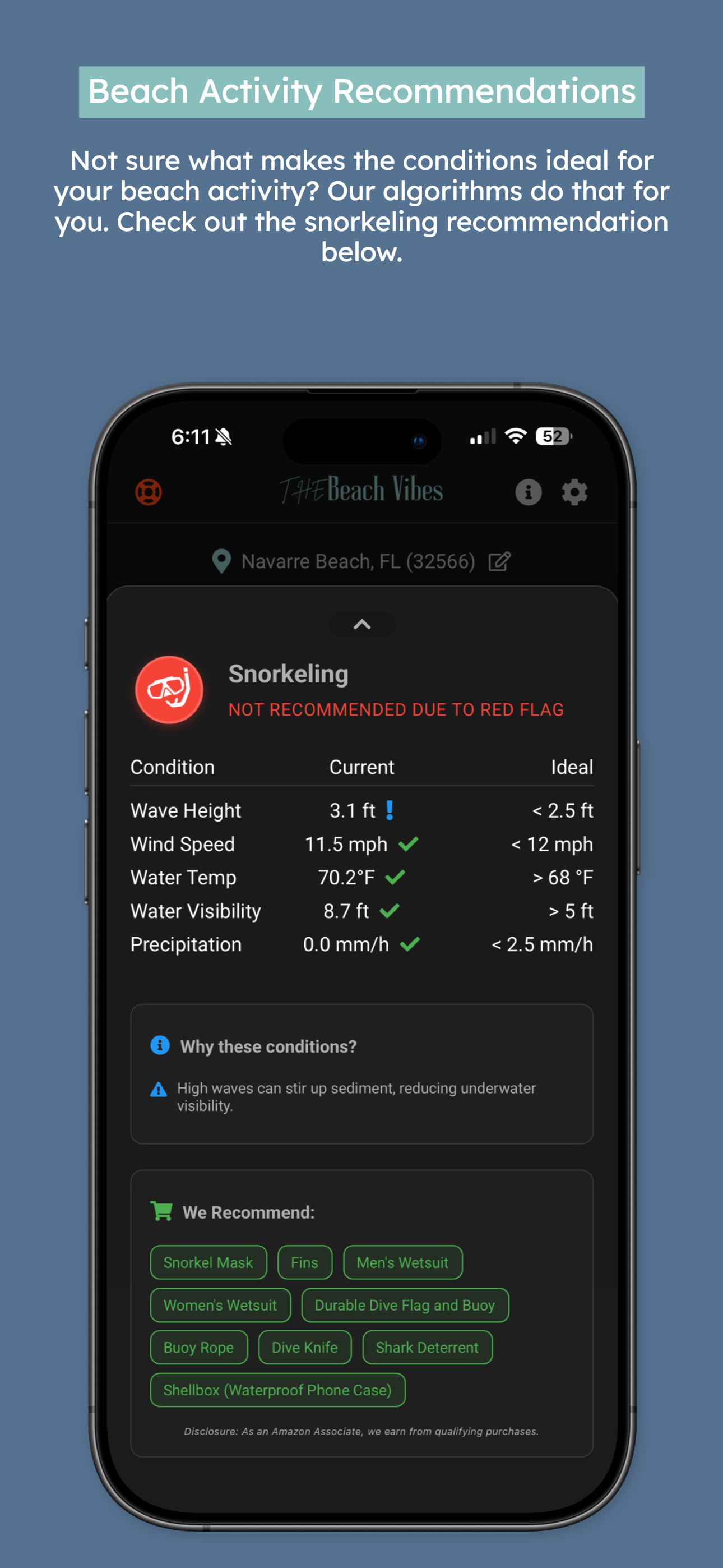 App Screenshot 4: Beach Activity Recommendations