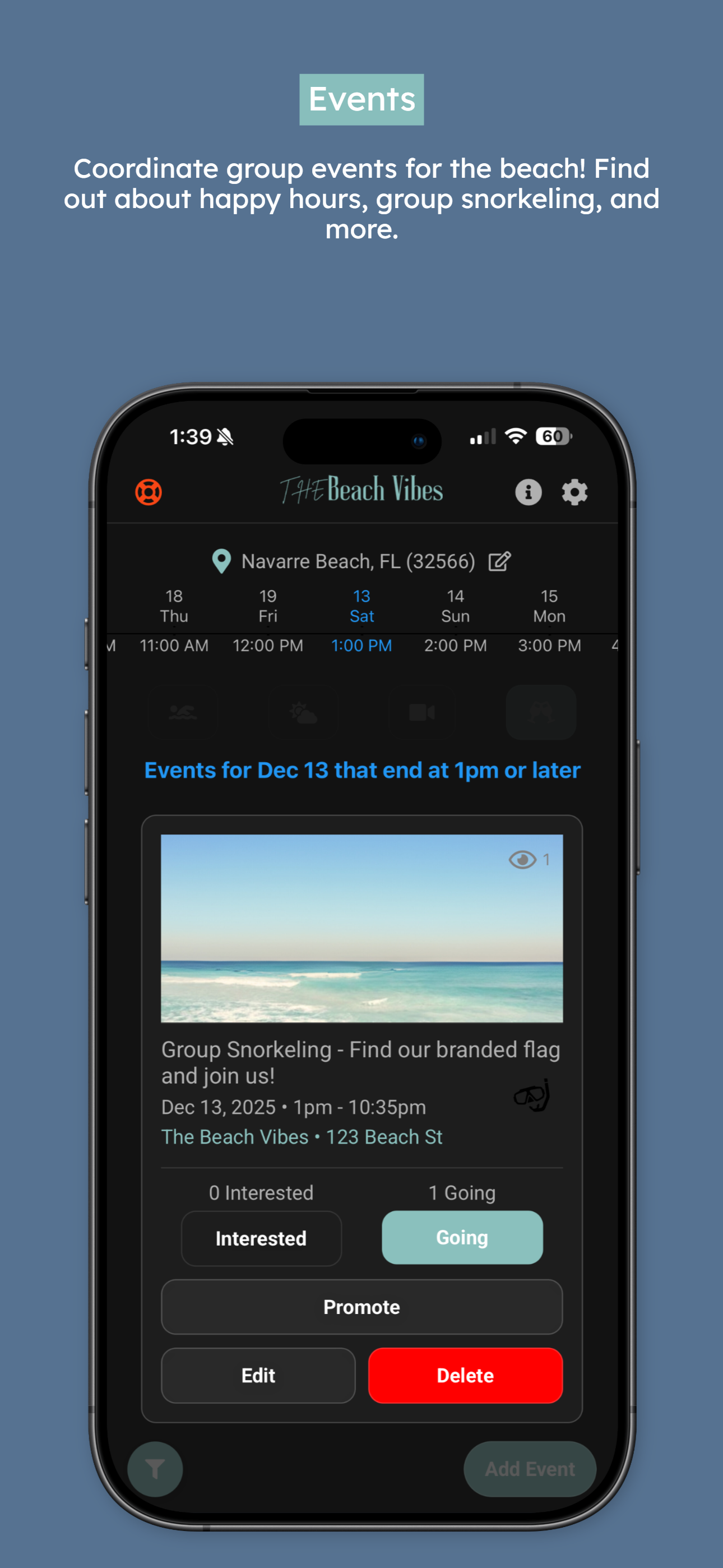 App Screenshot 8: Beach Events